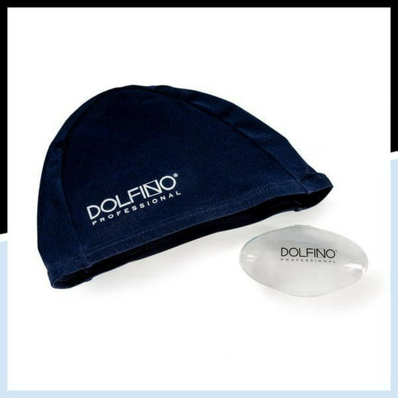 Dolfino Pro Lycra Swim Cap with Carry Case - Blue