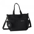 thumbnail image 5 of Milageto Tote Bag for Women Wear Resistant with Top Handles with Zipper Crossbody Bag Black, 5 of 8