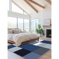 thumbnail image 2 of Blue Black Area Rug for Bedroom 2.7x5 Ft Geometric Abstract Color Block Plaid Modern Super Soft fuzzy Throw Rug Non-Slip Fluffy Plush Indoor Floor Carpet for Living Room Nursery Home Decor, 2 of 8
