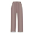 thumbnail image 5 of Audhol Striped Pants Women! Women's Non Pocket Floral Cotton Linen Casual Pants Comfy Trousers Pants for Women Brown 3XL, 5 of 5