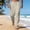 Khaki, variant on Uwinwear Men's Loose Fit Linen Pants, Lightweight Drawstring Waist Casual Summer Beach Yoga Trousers Khaki S