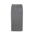 thumbnail image 3 of Chouyatou Women's Turtleneck 2 Piece Outfits Ribbed Knit Sweater Midi Pencil Skirt Set, 3 of 6