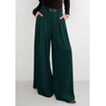 thumbnail image 3 of PRETTYGARDEN Womens Fall Wide Leg Trousers High Elastic Waist Loose Pleated Long Flowy Palazzo Work Pants with Pockets, 3 of 7