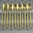 thumbnail image 2 of 24 Pieces Stainless Steel Gold Cutlery Set, 2 of 7
