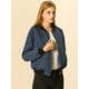 thumbnail image 2 of Chaqueta bomber acolchada Allegra K con cremallera y mangas largas Azul XS, 2 of 6