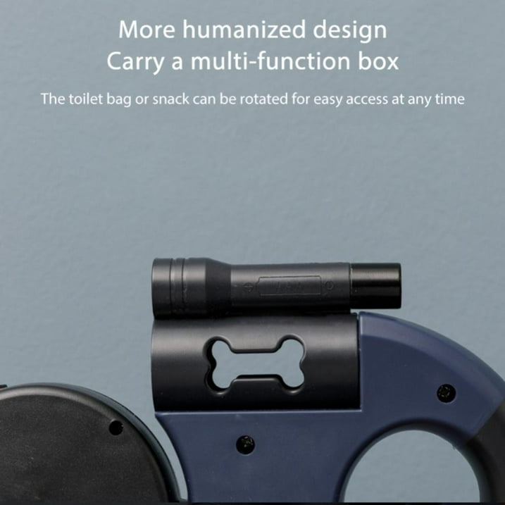 Topumt Retractable Dog Leash with Flashlight for Dogs