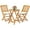 Natural, variant on Barara King Patio Relaxation Sets,3 Pieces Acacia Wood Patio Folding Bistro Set with Soft Cushions-Beige