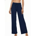 thumbnail image 3 of UVN Pajama Pants for Women Casual Wide Leg Lounge Yoga Pants Comfy Loose Drawstring Sleep PJ Bottoms, 3 of 8