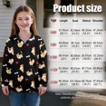 thumbnail image 7 of Uorisanigo Kids Girls Sweatshirt Casual Dog Bone Print Long Sleeve Shirts Tops Oversized Quarter Zip Pullover Sweatshirts Teen Girl School Cropped Pullover Hoodies Fall Fashion, 7 of 7