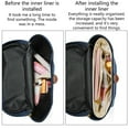thumbnail image 6 of Structured Shoulder Bag Insert Water Resistant Coating Organization Compartments, 6 of 12