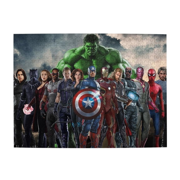 500 Pieces Puzzles Avengers Wooden Puzzle Large Puzzle Game Artwork Family Decorations Unique Puzzle Gift