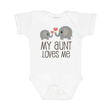 

Inktastic My Aunt Loves Me Gift Baby Boy or Baby Girl Bodysuit