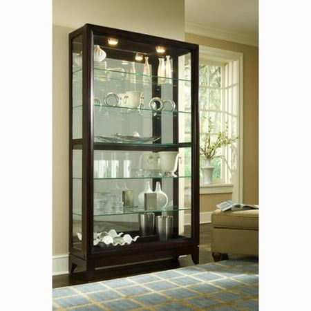 Sofaweb Com Chocolate Cherry Finish Two Way Sliding Door Curio