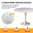 thumbnail image 6 of Gradient Color Elastic Fitted Round Table Cover Purple Ombre White Waterproof Outdoor Tablecloth for Holiday Party, Picnic, Patio & Dining Fits Tables Up to 36"-44", 6 of 8