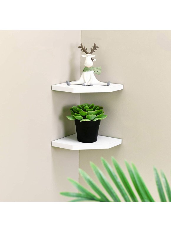 Floating Corner Shelves in Wall Shelves