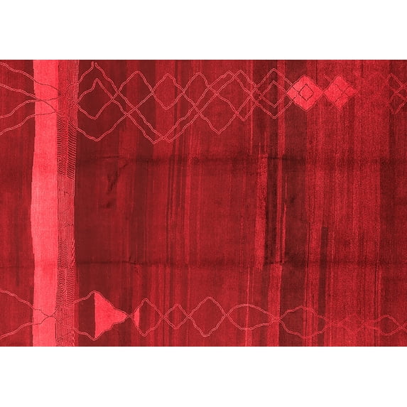 Ahgly Company Indoor Rectangle Oriental Red Industrial Area Rugs, 2' x 3'