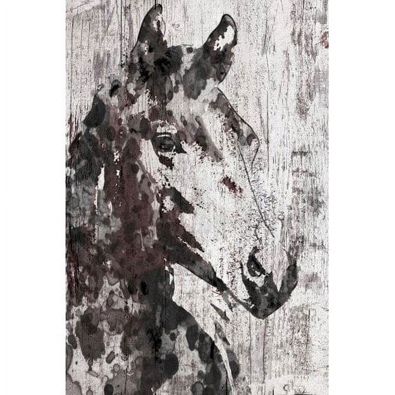 "Black Braid" Painting Print on Wrapped Canvas