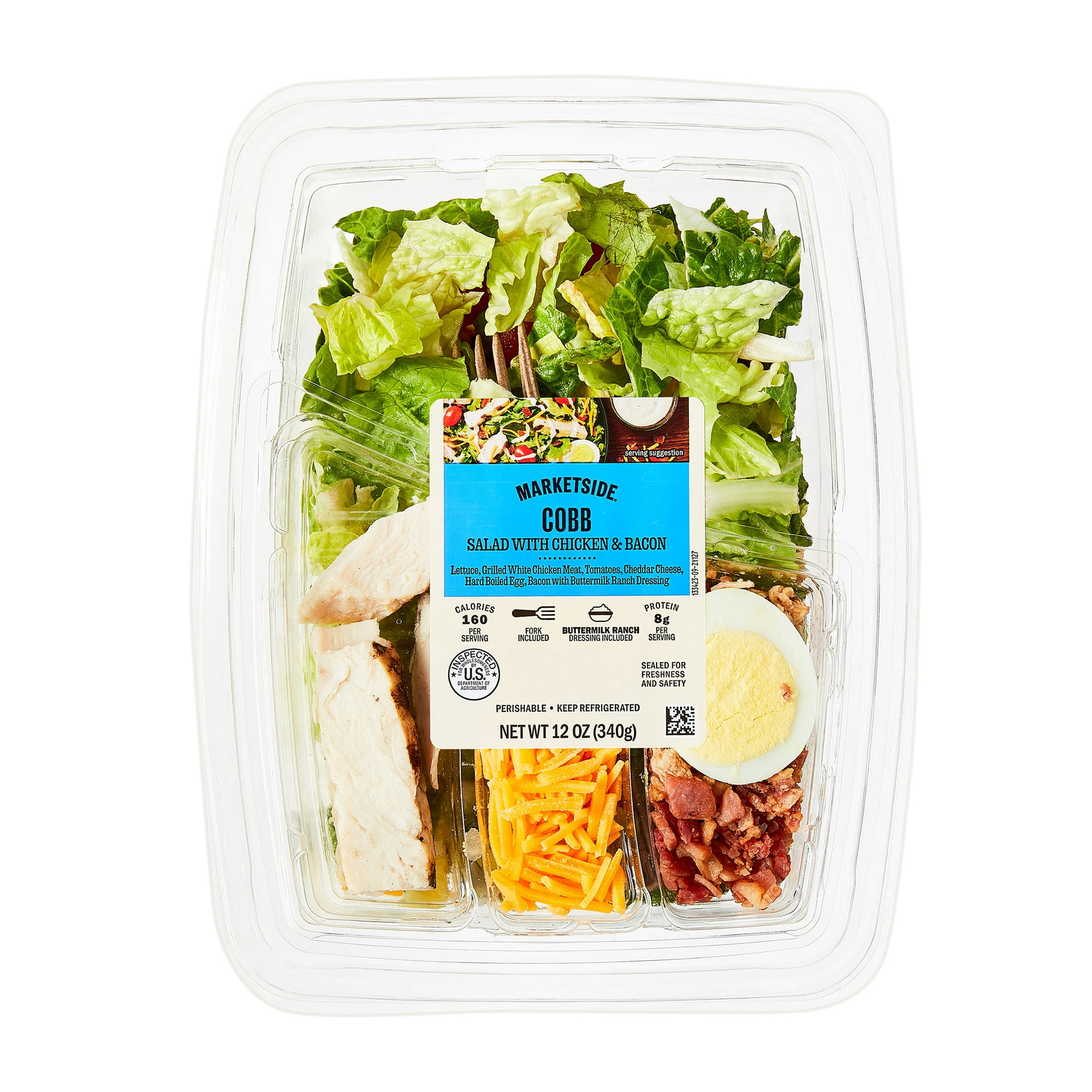 Marketside Ranch Cobb Salad with Chicken and Bacon, 12 oz Tray (Fresh)