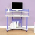 thumbnail image 5 of Studio Designs Small Spaces Corner Computer Office Study Desk Workspace, Purple, 5 of 5