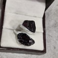thumbnail image 5 of Natural Garnet Ring, Rough Garnet Adjustable Ring, January Birthstone, Double Stone, 925 Sterling Silver, Womens Ring, Christmas, Thanksgiving, Handmade, Statement Jewelry, Rough Gemstone Jewelry, 5 of 5