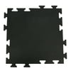 Rubber-Cal "Armor-Lock (Fitness)" Interlocking Rubber Tiles - 3/8 x 20 x 20 inch - Pack of 8 solid rubber tiles, 22 Square Feet Coverage - Black Rubber Mats