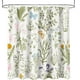 thumbnail image 3 of Dznils Cortina Shower de Tela Floral Verde Cortina de Baño Impermeable con 12 Ganchos, 72 x 72, 3 of 11