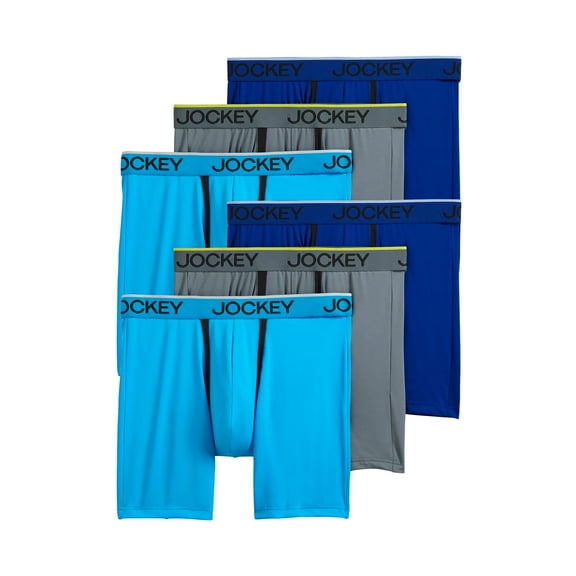 Jockey Men's Chafe Proof Pouch Microfiber 6" Boxer Brief - 6 Pack
