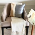 thumbnail image 2 of Euro Pillow Decorative, Gold & Grey 26"x26" (65x65 cm) Pillow Covers, Silk Color Block Patchwork Throw Pillows For Sofa, Patchwork Pattern Modern Style - Splendour Gold, 2 of 10