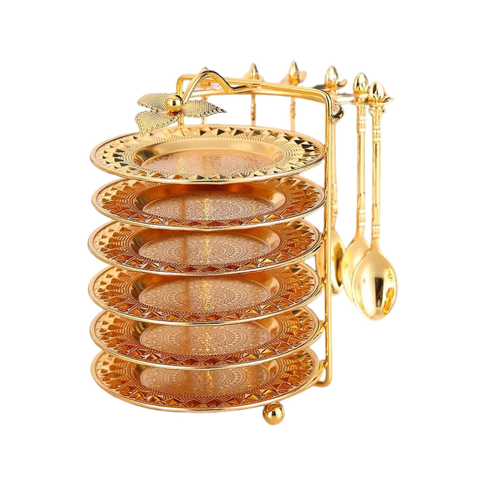 Luxurious Fruits Dessert Display Plate with spoons ,Display Tray