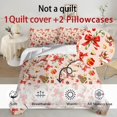 thumbnail image 6 of Qpednta Xmas Deer Bow Duvet Cover Set, Lightweight Bedding Set, Washable Comforter Cover, 3 Pieces Full Bedding Comforter Sets, Bedroom Decor for Guest Room Dormitory, 6 of 7