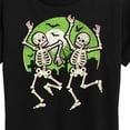 thumbnail image 3 of Instant Message - Dancing Skeletons - Women's Short Sleeve Graphic T-Shirt, 3 of 6