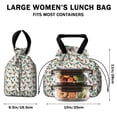 thumbnail image 5 of Beige Christmas Dinosaur Pattern Drawstring Lunch Bag Women - Drawstring Lunch Bag Insulated for Work Office - Stain-Resistant Large Lunchbags for Women with Multi-Pockets, 5 of 6