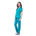 thumbnail image 3 of Dagacci Medical Uniform Women's Scrub Set Stretch and Soft Y-Neck Top and Pants, 3 of 6