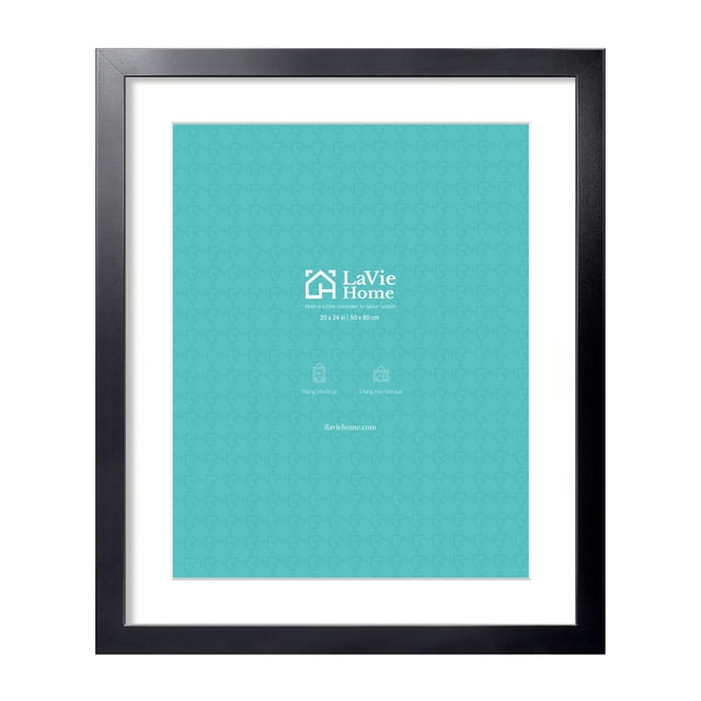 Marco de fotos LaVie Home negro de 20 x 24 cm para 16 x 20 cm con tapete