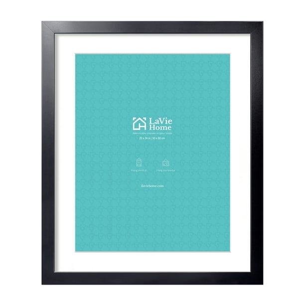 Marco de fotos LaVie Home negro de 20 x 24 cm para 16 x 20 cm con tapete