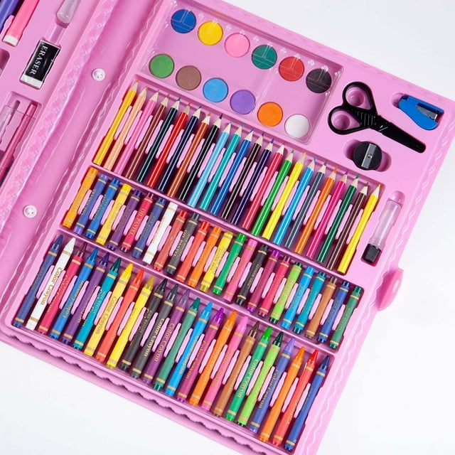 XWSHYW Juguetes para Niñas Juego de Bolígrafos de Colores para Niños, Juego de Tablero de Pinceles de Acuarela de 150 Piezas, Juego de Pintura, Regalo de 10Ml