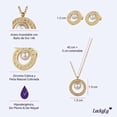 thumbnail image 4 of Juego de Joyería para Mujer de Perlas y Zirconia Cúbica LuckyLy Set de Collar y Aretes Acero Inoxidable con Baño Oro 14k Modelo Emy dorado Unitalla, 4 of 5