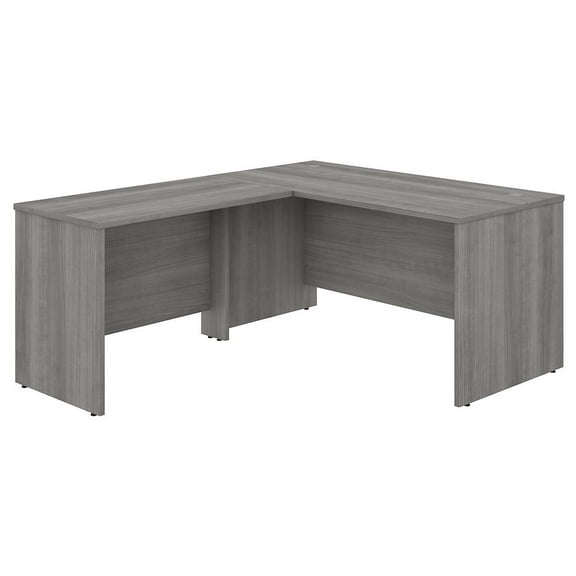 Studio C 60W L Shaped Desk with 42W Return in Platinum Gray - Engineered Wood