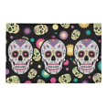 thumbnail image 2 of CADecor flower skull Non-Slip Bath Rug Bath Mat Rug Doormat 30x18 inches, 2 of 3