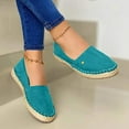 thumbnail image 2 of Fesfesfes Canvas Shoes for Women Low Cut Sleeve Solid Color Flat Heel Round Toe Straw Flat Canvas Shoes 36(5.5), 2 of 3