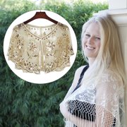 Elegant 1920s Flapper Shawl – Sequin & Beaded Floral Wrap for Evening Dresses, Parties, Weddings & Formal Events
