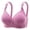Purple, variant on Bras for Women Plus Size Non Steel Ring Soft Breathable Cotton Adjustable Strap Ladies Thin Bras Gray S