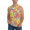 thumbnail image 2 of Picia Pink Donut and Blue mens Cotton Tank Undershirts , Moisture-wicking Ribbed Tanks, Lightweight Cotton Tank Undershirts-Medium, 2 of 8