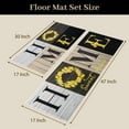 thumbnail image 6 of Floral Kitchen Mats Set of 2, Farmhouse Modern Woodgrain Kitchen Mats for Floor Area Runner Rugs Lemon Kitchen Decor Accessories Stuff, 17x30 and 17x47 Inches, Lemon Yellow Gray, 6 of 6