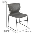 thumbnail image 6 of Flash Furniture HERCULES Series 661 lb. Capacity Gray Full Back Stack Chair with Black Powder Coated Frame, 6 of 14