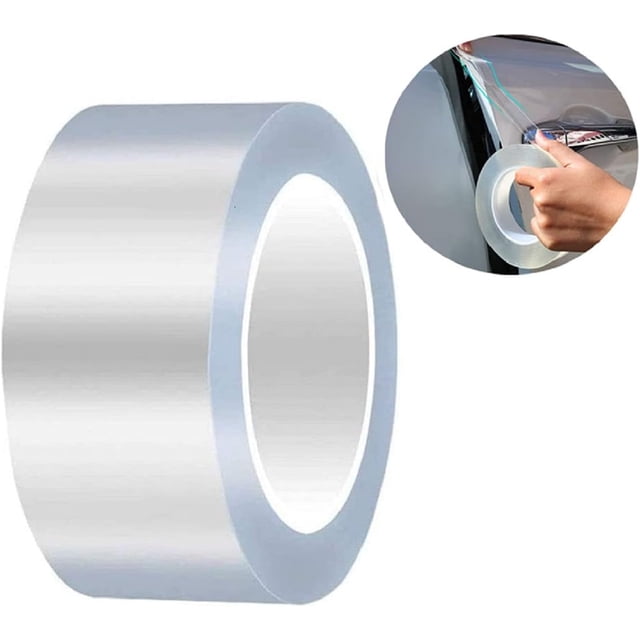 Protector de borde de puerta de coche, 5 × 10 m, película protectora universal para umbral de puerta, película protectora autoadhesiva para coche, antiarañazos para coche (transparente)