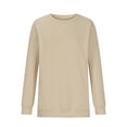thumbnail image 6 of Brnmxoke Fall Prime Sweatshirts for Women Crewneck Cable Knit Sleeve Sweaters Lightweight Fashion 2023 Tunic Tops with Leggings, 6 of 8