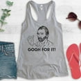 thumbnail image 2 of Gogh For It Vincent Van Gogh Tank Top, Ladies Racerback Tank Top, Funny Artist Impressionist Art Tank, Heather Gray, Small, 2 of 3