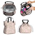 thumbnail image 2 of Pioneer Flower Floral Print Pattern Drawstring Lunch Bag Women - Drawstring Lunch Bag Insulated for Work Office - Stain-Resistant Large Lunchbags for Women with Multi-Pockets, 2 of 6
