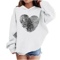 thumbnail image 1 of Sudadera con capucha y estampado de corazón de San Valentín, sudadera de manga larga para niños y niñas, chaqueta para niñas de talla mediana y grande., 1 of 7